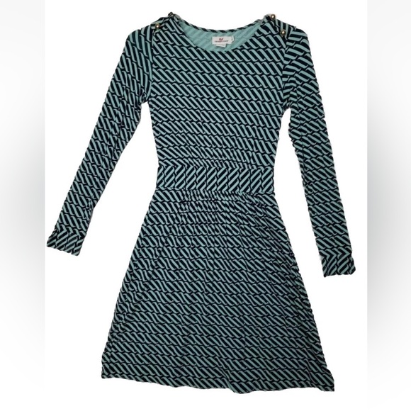 Vineyard Vines Dresses & Skirts - Vineyard Vines Swell Green Geometric Print Dress Womens Size Small‎ (571)